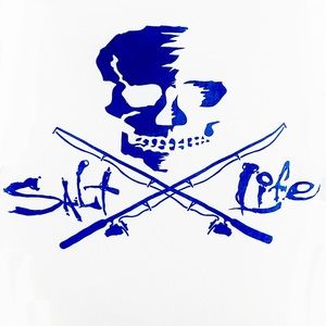 SALT LIFE-White and Blue Tank Top one of their best Graphics-Size XL